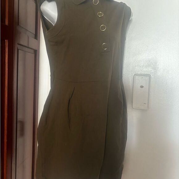 Massimo Dutti big button pencil skirt bottom dress tennis dress y2k classy - Picture 2 of 6